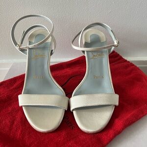 Christian Louboutin Loubigirl White Satin Pump